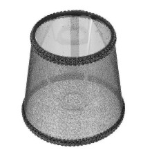 Schwarzer Lampenschirm, transparenter Stofflampenschirm, schicker Lampenschirm, schlichter Lampenschirm