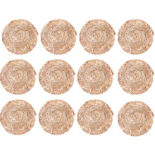 Juego de 12 mini sombreros de paja, color natural, para crear mini muñecas, sombreros decorativos hechos a mano para fiestas y regalos artesanales.