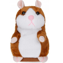 Brinquedo de Pelúcia de Hamster 16cm Marrom, Brinquedo Interativo de Dança com Eco e Repetição para Crianças com 3+ Anos, Requer 3 Pilhas AAA