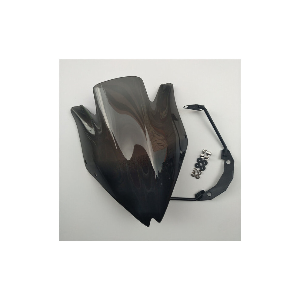 Motorcycle Windscreen Compatible With Kawasaki Z750 Z750r, Front Bubble Smoke Tint Wind Deflector Black 6901508370401