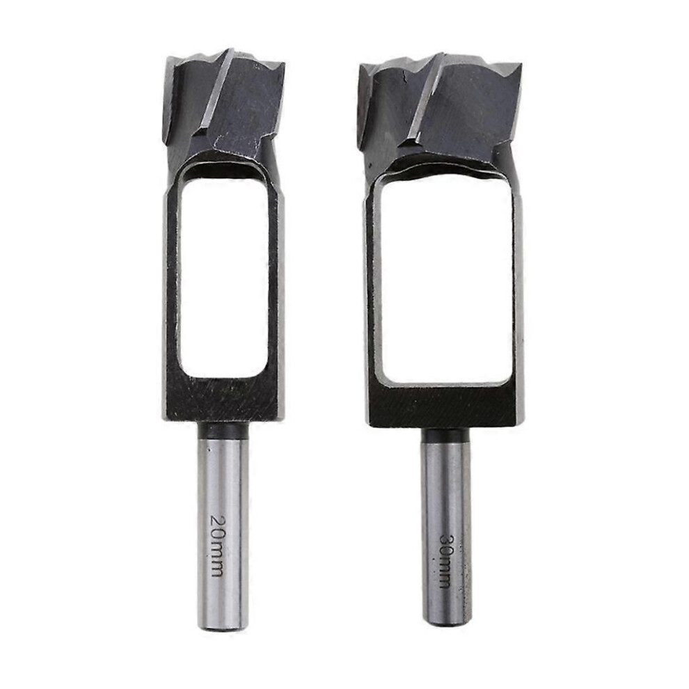 Woodworking Plug Cutter, 20Mm 30Mm Set With 13Mm Shank, Hardened High Carbon Steel For Furniture And Carpentry Projects 6901508401440