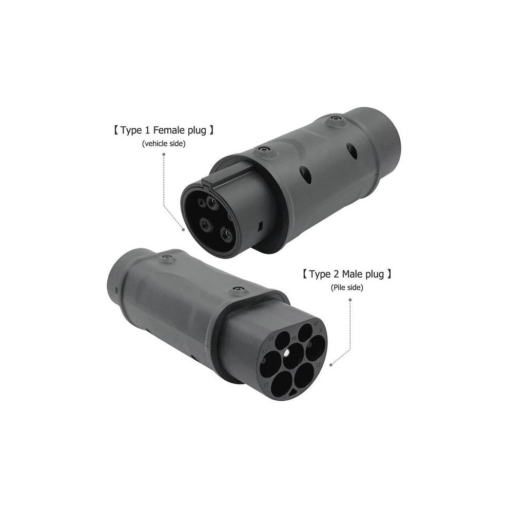 Ev Charging Adapter Compatible With Tesla Bmw, Type 2 To J1772, 16A 32A, Ip54, Sae J1772 Standard 6901508374898