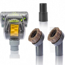 Reinigungsset mit 2 Staubbürsten und Tierhaar-Turbobürsten inklusive Adaptern