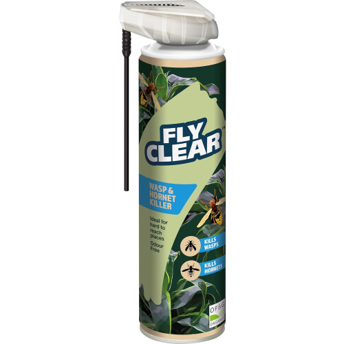 FlyClear Wasp & Hornet Killer - Long Range Power Spray - Instant Knockdown 400ml