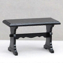 Miniature Desk for 1:12 Dollhouse, Wooden Miniature Furniture, Black or White, Dollhouse Scene Decoration