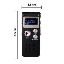 Digital Voice Recorder 8GB with 18-Hour Battery Life, Metal and Glass Construction for Meetings, Lectures and Interviews