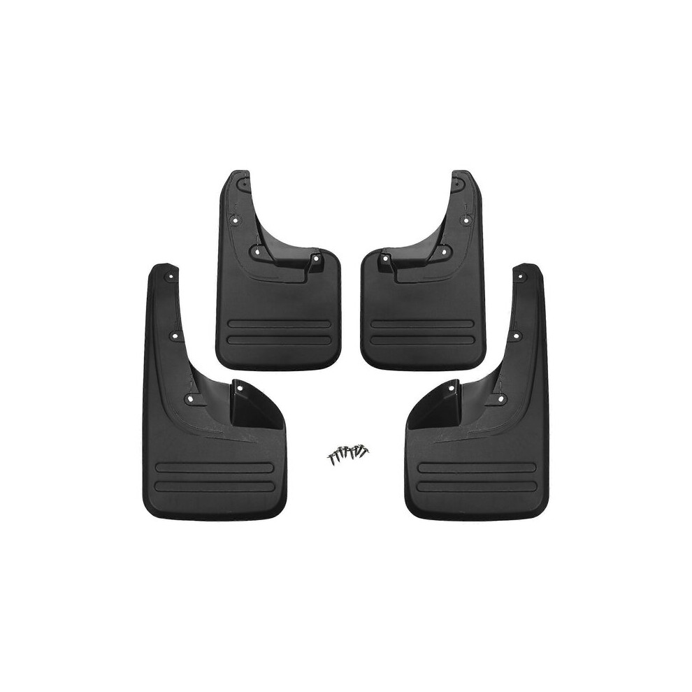Mud Flaps Compatible With Toyota Hilux Vigo 2005-2014, Plastic 4-Piece Set Black 6901508396968