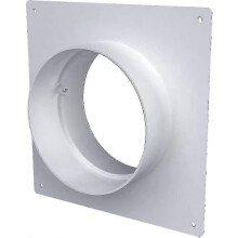 Weißer ABS Lüftungsrohr Flansch 150 mm kompatibel mit 15 cm Schlauch für Trockner, Bad, Küche, Extraktion
