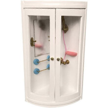 1:12 Scale Bathroom Model, Wooden Dollhouse Miniature for Creative Home Decoration