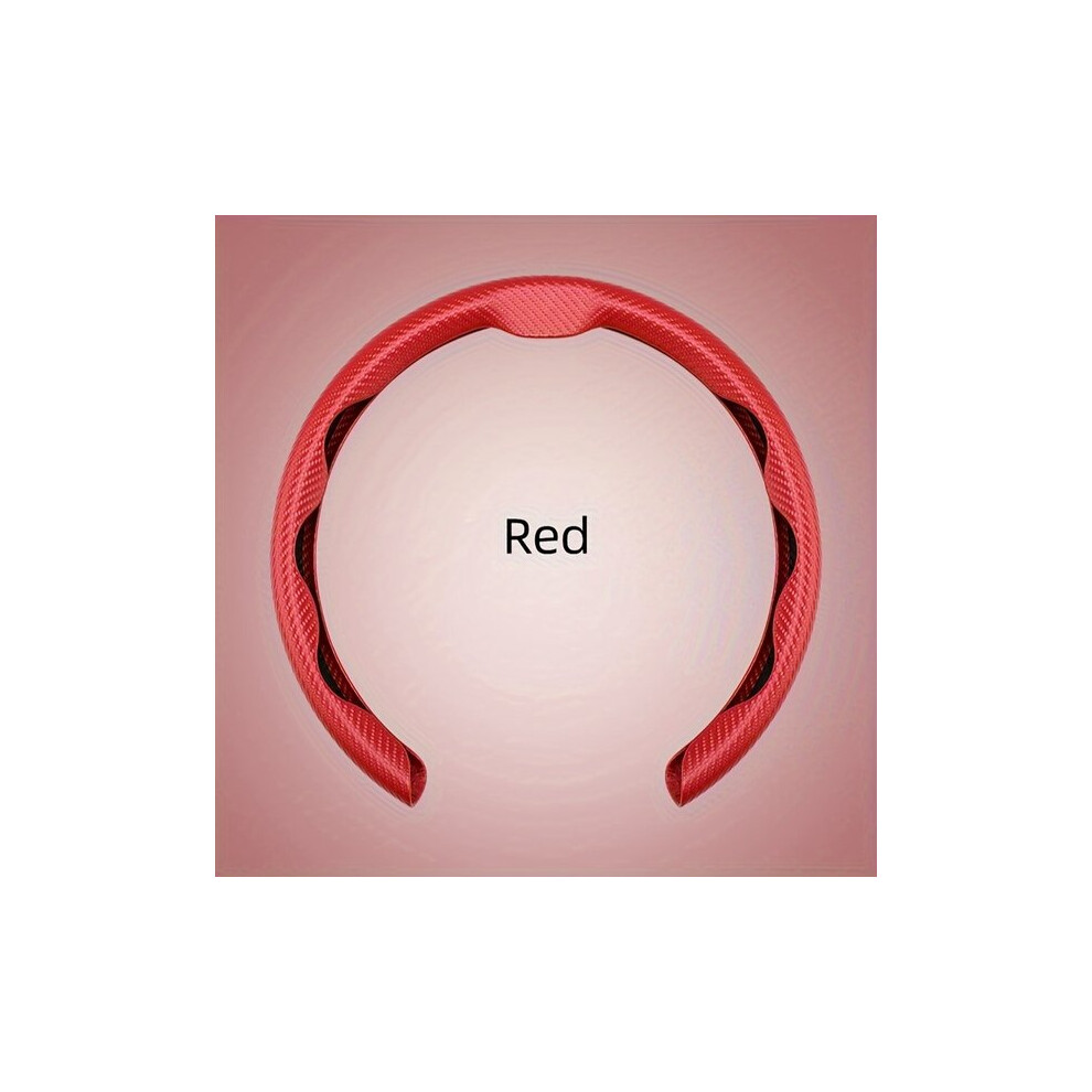 Steering Wheel Cover Compatible With Universal Car - Carbon Fibre Non-Slip For Enhanced Grip And Driving Comfort 6901508377240