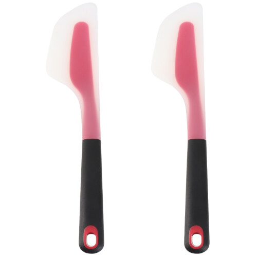 2Pièces Spatule À Crème Rose Silicone Durable Pour Décorer Gâteaux 1