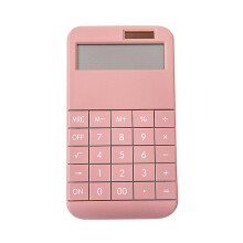 12-Digit Calculator with Large Screen Dual Power, Solar and Battery Operated, Ultra-Thin Desktop Office Calculator in Green/Red Colour