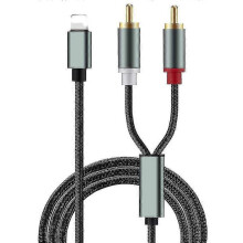 Audiokabel Apple auf 2 RCA Lotus Kabel Audiokabel Lautsprecher Audioverstärker iPhone Mobiltelefon Link Audiokabel
