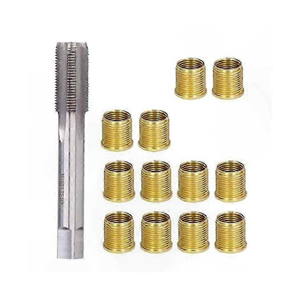 Spark Plug Thread Repair Kit Compatible With Common Gasoline Engines - M14x1.25 Metal Inserts M16 Tap Included 6901508428041
