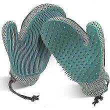 2-in-1-Handschuhe für Tierhaare und Katzenhaare, Hundepflegehandschuh mit Bürste zur Haarentfernung, Massage, hocheffiziente Tierhaarentfern