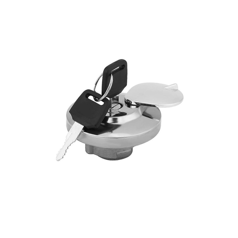 Motorcycle Fuel Tank Cap Compatible With Honda Shadow Vt750 Vt600, Aluminium Steel With 2 Keys Silver 6901508398795