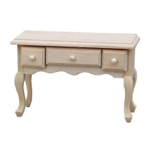 Mini Dining Table for Dollhouse - Wooden Decorative Furniture with Realistic Design - 9.5x6.3x3.9cm