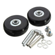 50 mm kofferwielen, vervangende wielset met assen, rubberen wielen die een belasting van 50 kg kunnen dragen voor kofferreparatie
