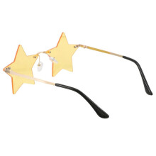 Sternen-Sonnenbrillen, coole Brillen zur Dekoration, 2 Stück, goldenes Material