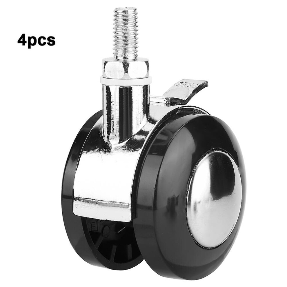 Swivel Castors With Brake 4 Pack, 2 Inch Zinc Alloy Furniture Castor Wheels For Smooth 360 Degree Rotation, 30Kg Load Capacity 6901508404526
