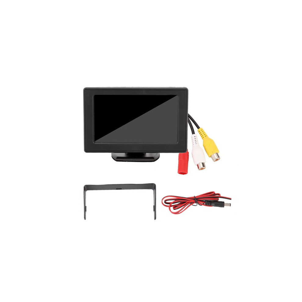Car Monitor 4.3 Inch Tft Lcd Screen With Bracket, Compatible With Reversing System, Auto Wake, Dual Av Input 6901508369252