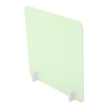 Barriera protettiva parasputi per ufficio, in PVC verde, 40 x 40 cm, con base in metallo, ideale per ufficio e scuola.