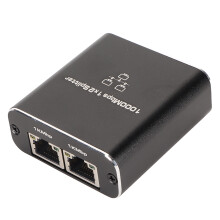 Gigabit Ethernet Splitter RJ45 1 Eing. 2 Ausg. Aluminiumlegierung Schwarz