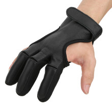 Bow Archery Three-Finger Guard Gloves – XL, Artificial Buckskin, Shooting Protection