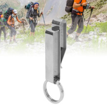Porte-clés de ceinture robuste, 2 anneaux porte-clés, inox
