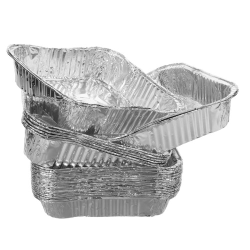 30Pcs Engångs Aluminiumbakplåtar Kvadratiska 2