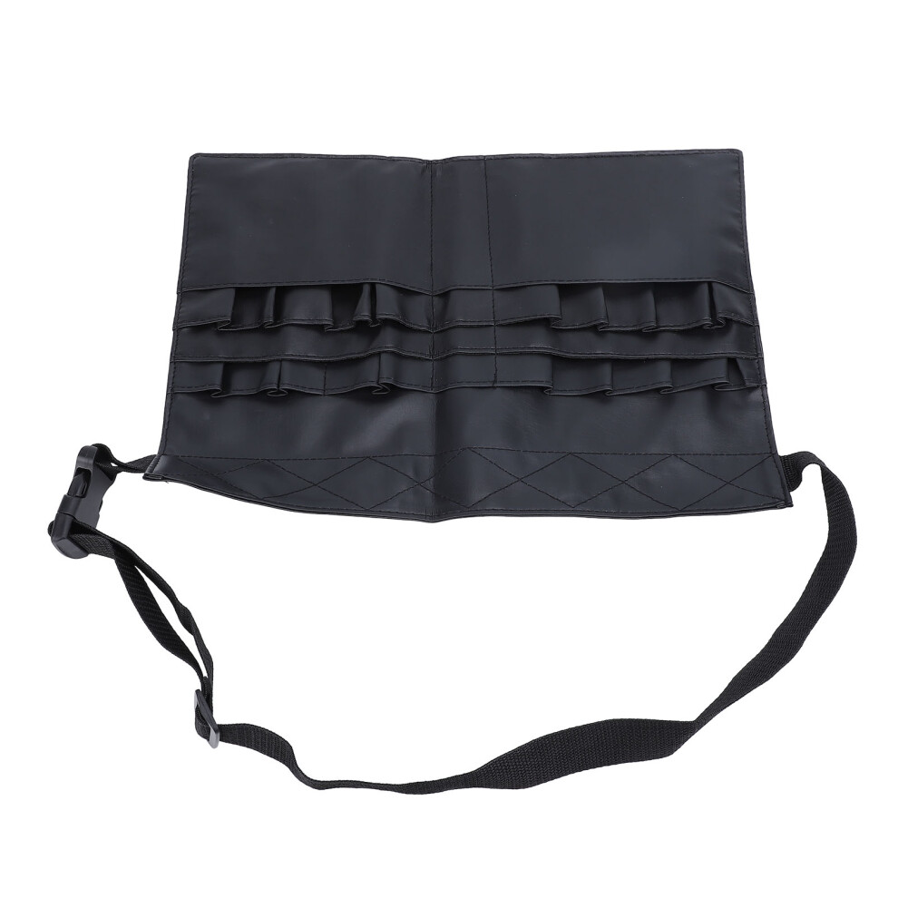 PU Makeup Brush Waist Bag with Multi Pockets and Artist Belt Strap 36x26cm