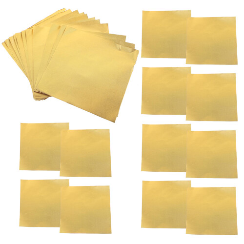 200 unid. papel embalagem para doces em folhas alumínio comestível 1