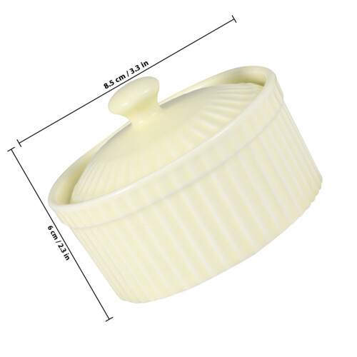 Ceramisk Ugnsform För Pudding Jelly Dessert Med Lock 2