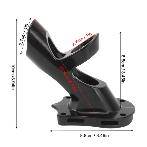 Adjustable 45 Aluminum Flag Pole Bracket, Rustproof, Black, 164g 1