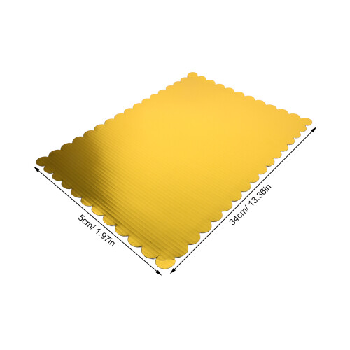 20 Unidades Base De Papelão Para Bolo 10X14 Polegadas Com Borda Ondulada 1