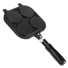 Double-Sided Cartoon Animal Non-Stick Frying Pan 41x19cm Black