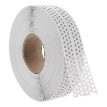Hoekprofiel voor gipsplaten, PVC hoekbeschermingsstrip voor binnenmuren, witte rol 40 m x 5 cm, versterkt en voorkomt scheuren.