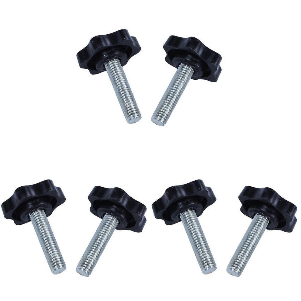 Clamping Knob For Machinery Equipment, M8 Thread 30Mm Length, Star Head Design, Metal Plastic, 6-Piece Set 6901508427174