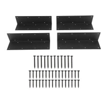 Garden Bed Brackets, 4 Pack Steel Corner Brackets Rust Resistant for 2 Inch Timber, 9 Inch Height Raised Bed Frame Support, Furniture Joining Plates