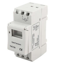 Programmable Timer Switch for Street Light Neon Sign Control, 7-Day 16 On/Off Settings, 20A 220V, DIN Rail Installation