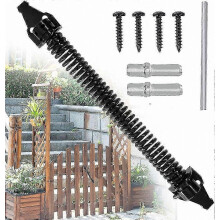 Spring Door Closer Automatic Closing Adjustable 14 Inch Carbon Steel for Outdoor Garden Doors, Gates Fences