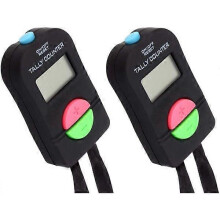 Manual Hand Counter, 4-Digit, ABS Metal Construction, 2-Pack Set for Vehicle People Counting in Public Places