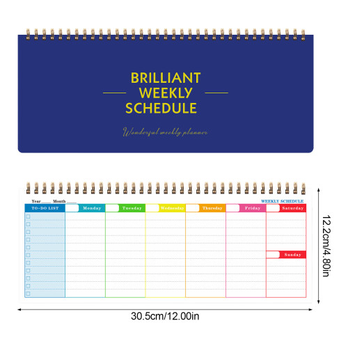 (Blue) Weekly Planner Notebook for Business & Study 1