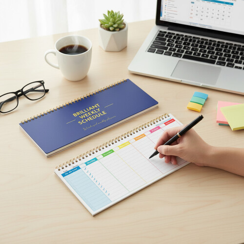 (Blue) Weekly Planner Notebook for Business & Study 2