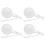 4Sets Handheld Plastic Cake Decorating Funnels White for Home Baking 2