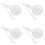 4Sets Handheld Plastic Cake Decorating Funnels White for Home Baking 4