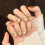 (3245 Short Round, S) 3D Cat Eye False Nails, 10pcs Short Round 4