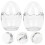2Pcs Transparent Glass Pudding Jars Eggshell Design for Home Use 2