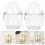 2Pcs Transparent Glass Pudding Jars Eggshell Design for Home Use 4