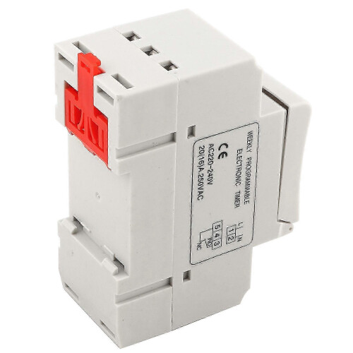 Programmable Timer Switch for Street Light Neon Sign Control, 7-Day 16 On/Off Settings, 20A 220V, DIN Rail Installation 1